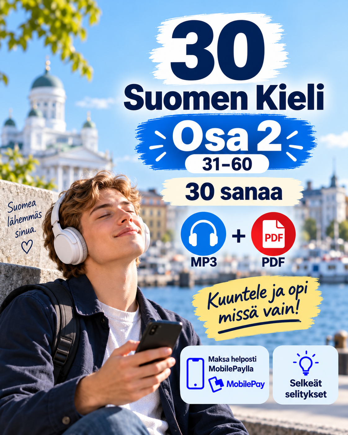 30 Suomen Kieli – Osa 2 – MP3 + PDF