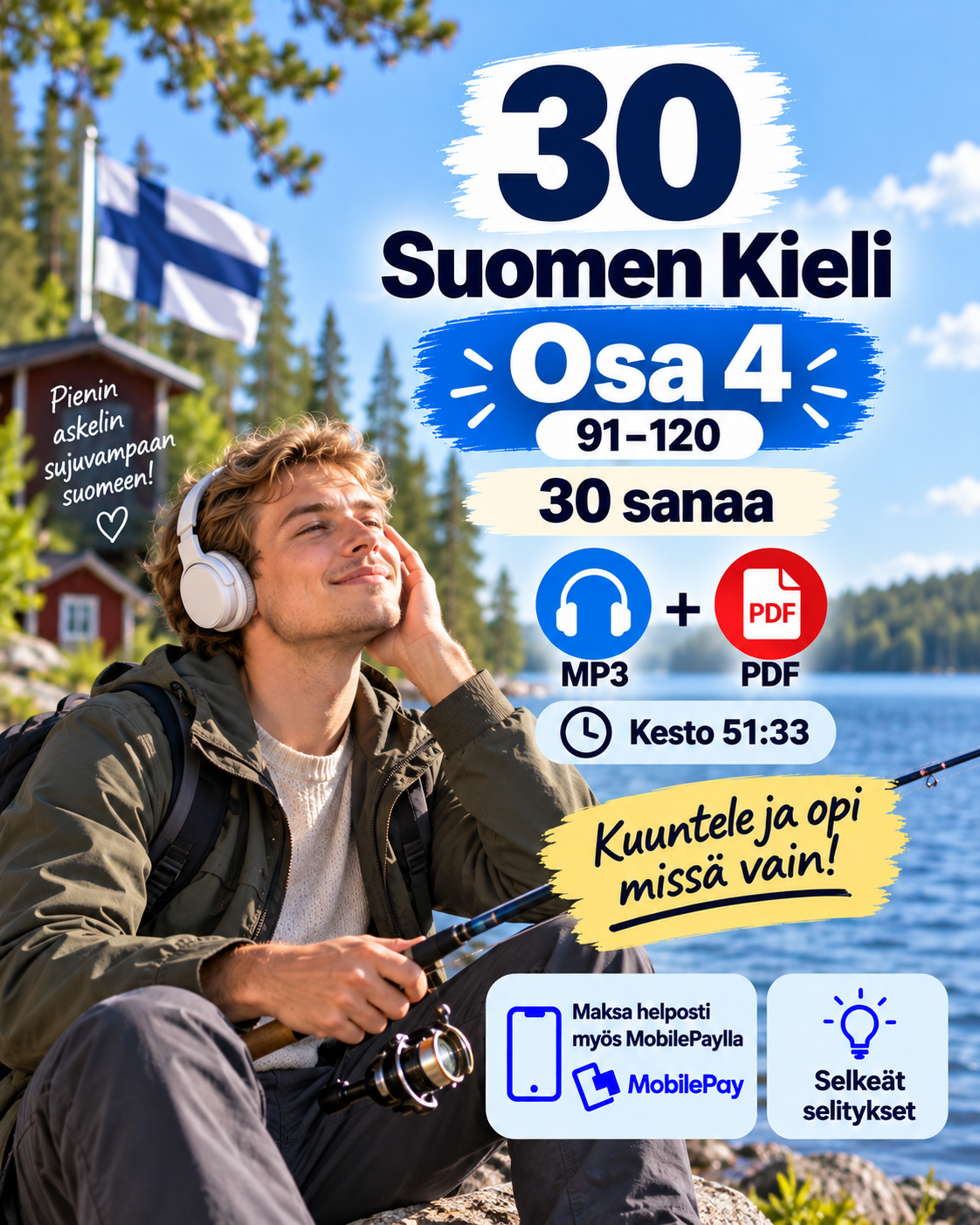 30 Suomen Kieli – Osa 4 – MP3 + PDF