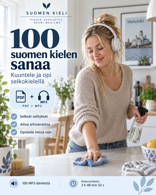 100 suomen kielen sanaa – PDF + MP3